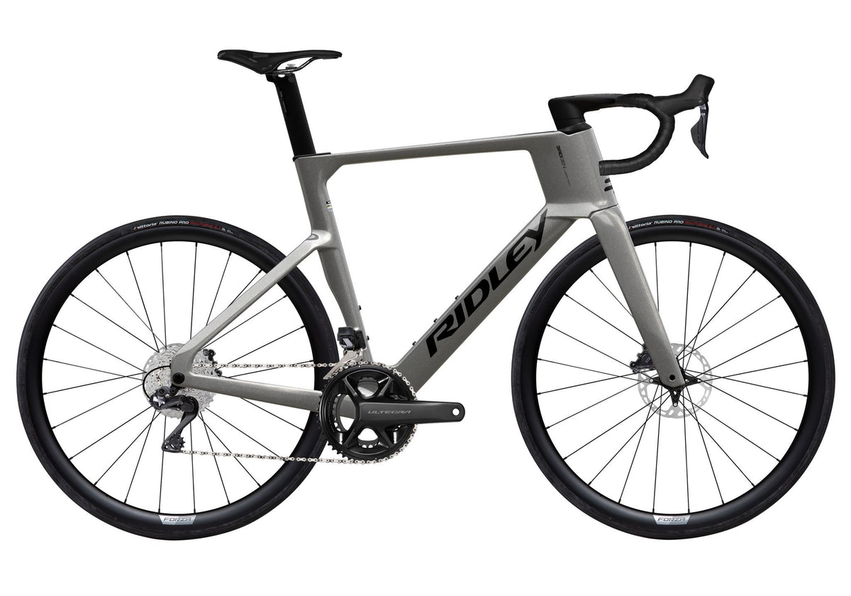 Rennrad "Ridley Noah 3.0 mit Shimano Ultegra DI2 2x12sp" grau metallic