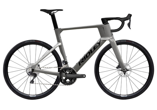 Rennrad "Ridley Noah 3.0 mit Shimano Ultegra DI2 2x12sp" grau metallic