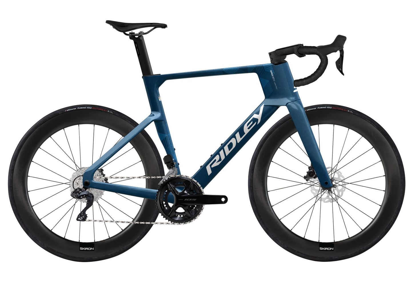 Rennrad "Ridley Noah 3.0 mit Shimano 105 DI2 2x12sp" blau