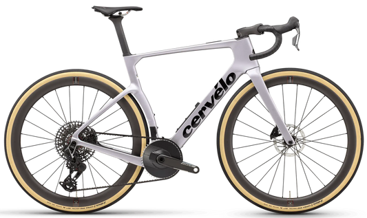Gravelbike "Cervelo Aspero 5 silver SRAM Force E1 XPLR AXS 1x13sp" Silber
