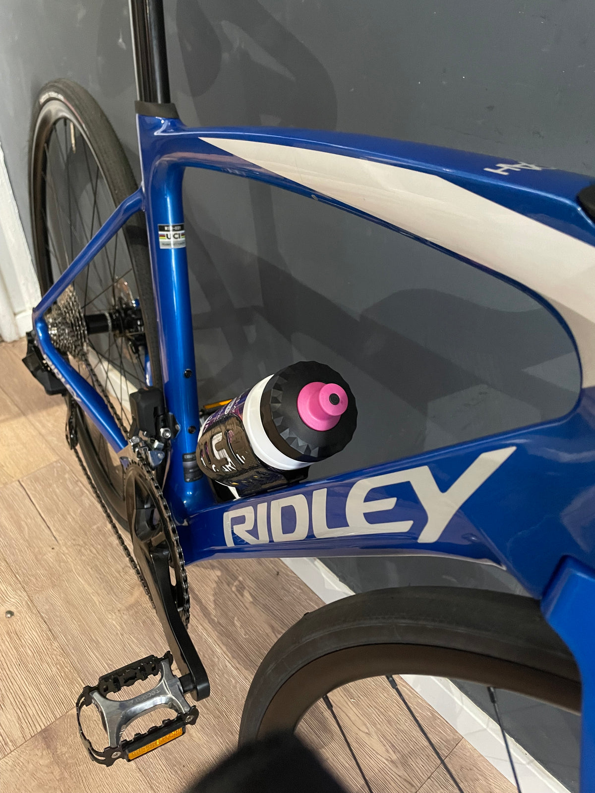 Testbike: Rennrad "Ridley Noah mit Shimano 105 DI2" Blau/ Nenngröße XS