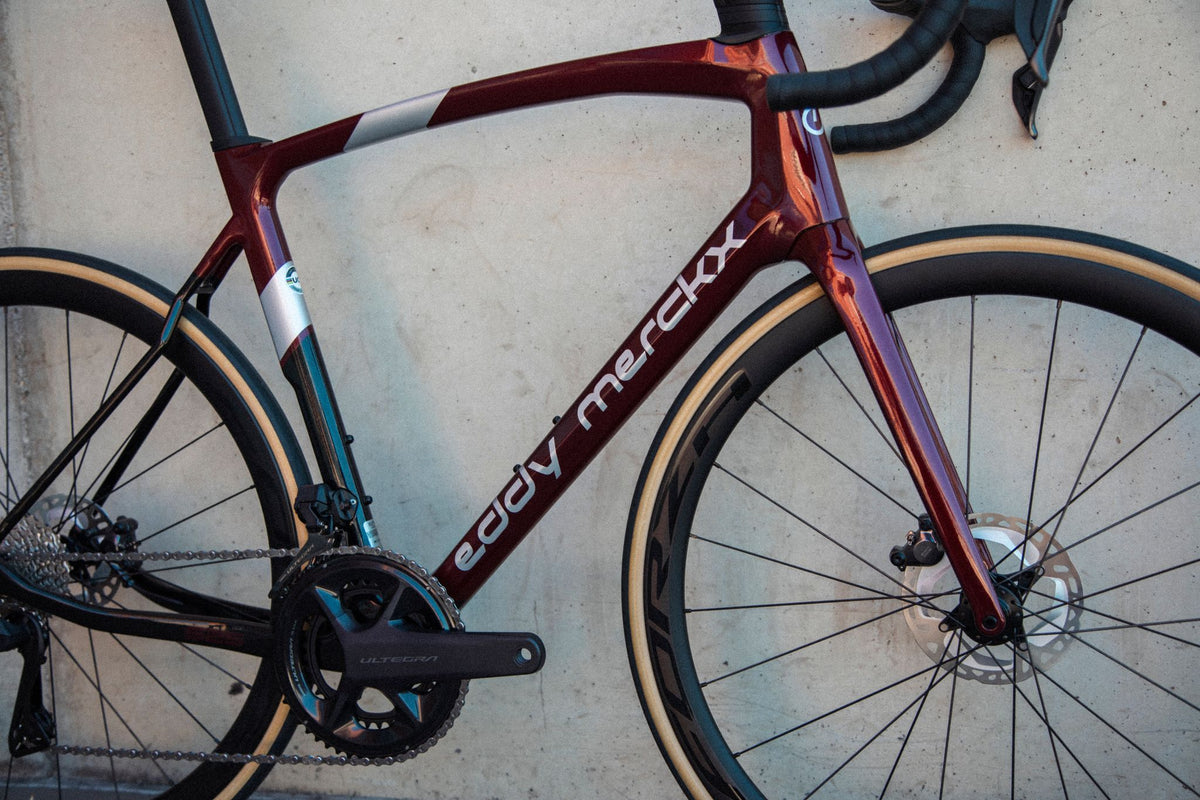 Rennrad "Eddy Merckx 525 mit Shimano 105 DI2 2x12sp" Orange