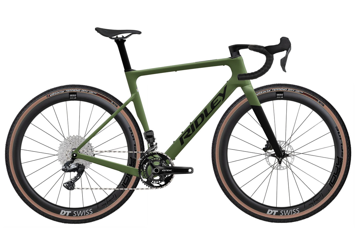 Gravelbike "Ridley ASTR RS mit Shimano GRX DI2 2x12" Crocodile Green