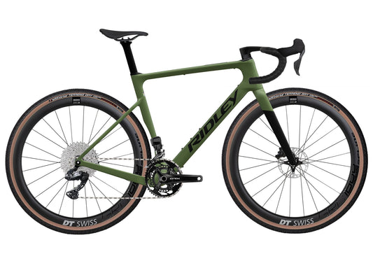 Gravelbike "Ridley ASTR RS mit Shimano GRX DI2 2x12" Crocodile Green
