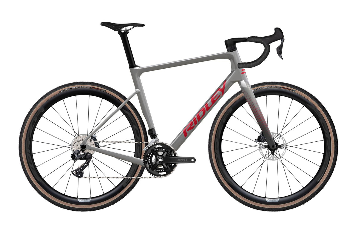 Gravelbike "Ridley GRIFN RS Shimano GRX800 DI2 2x12" Silber