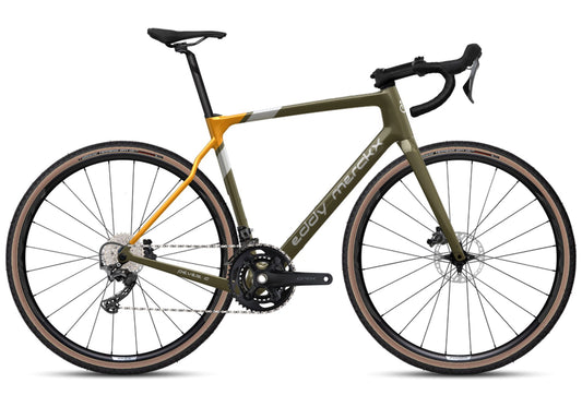 Gravelbike "Eddy Merckx Pévèle Carbon mit Shimano GRX800 2x12sp" Grün Gelb