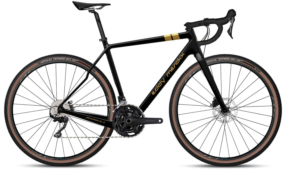 Gravelbike "Eddy Merckx Strasbourg Carbon Shimano GRX400 2x10" Schwarz/Gold