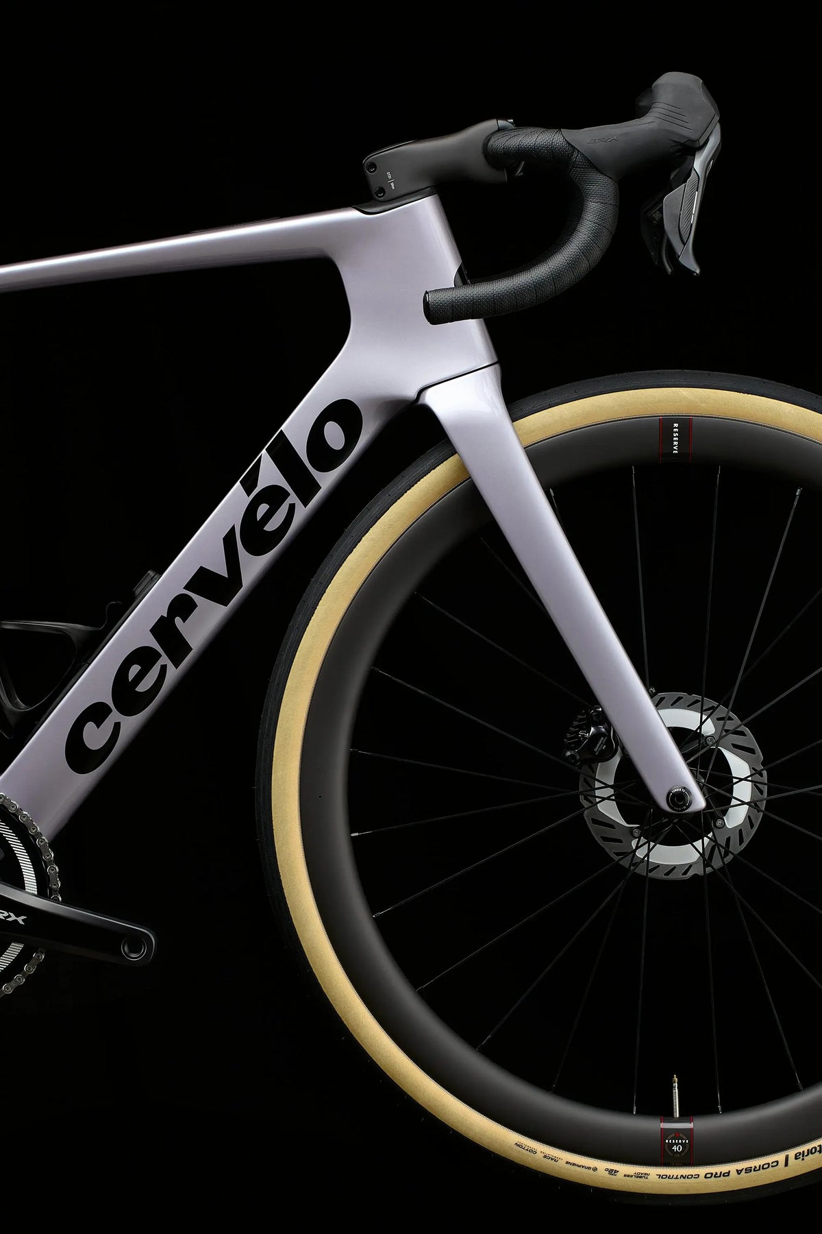 Gravelbike "Cervelo Aspero 5 silver SRAM Force E1 XPLR AXS 1x13sp" Silber